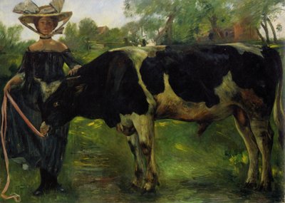 Mädchen mit Stier von Lovis Corinth